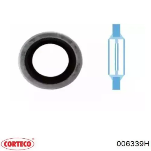 Junta del tapón del cárter de aceite 006339H Corteco