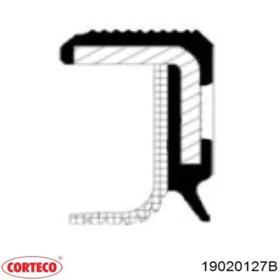 Retén del eje intermedio (de equilibrado) del motor CORTECO 19020127B