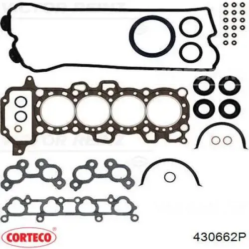 Juego de juntas para motor 430662P Corteco