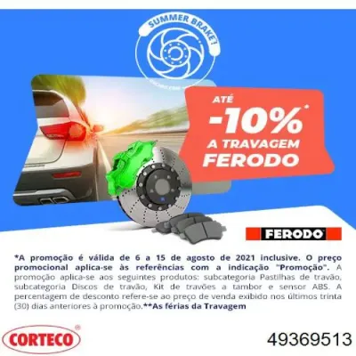 Moldura superior de puerta trasera izquierda CORTECO 49369513