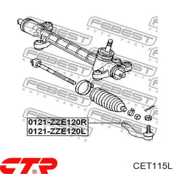 Rótula barra de dirección CET115L CTR