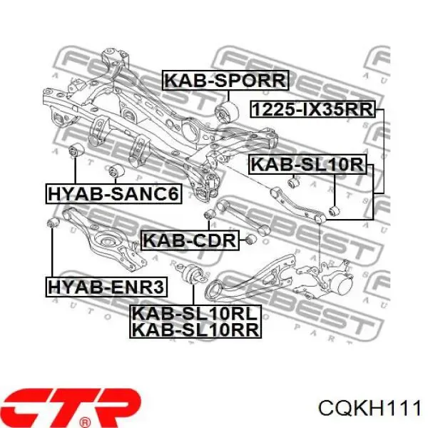 Brazo transversal de suspensión trasera CQKH111 CTR
