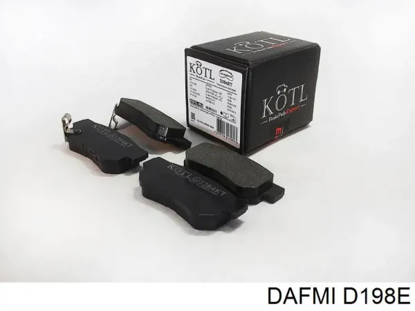 Pastillas de freno traseras D198E Dafmi