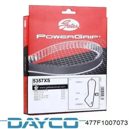 Correa distribución 477F1007073 Dayco