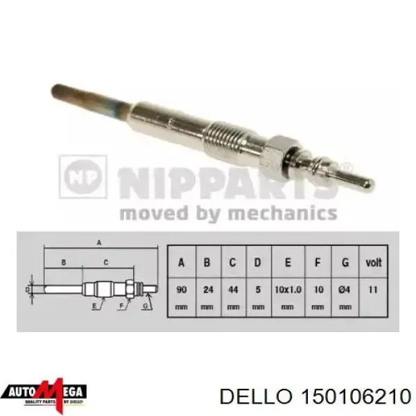 Bujía de incandescencia Volkswagen Polo 4 9N1