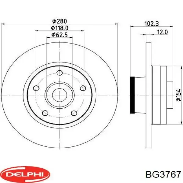 Disco de freno trasero Renault Trafic 2 FL