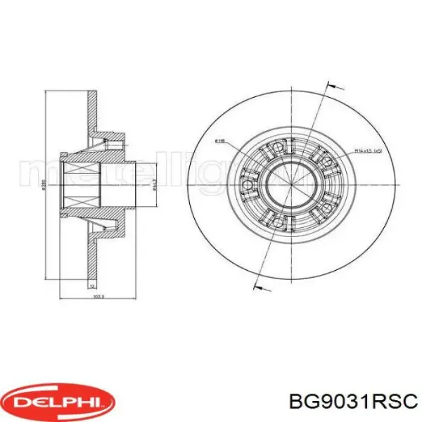 Disco de freno trasero Renault Trafic 2 FL