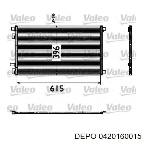 Condensador aire acondicionado 0420160015 Depo/Loro/Abakus