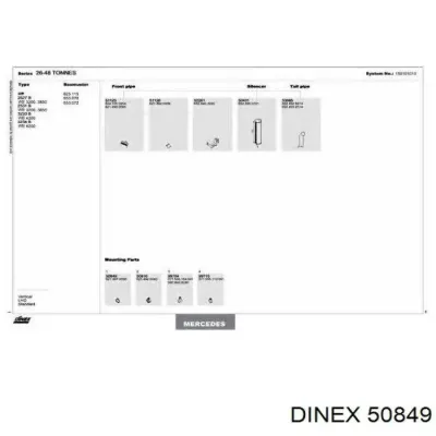 Abrazadera delantera del silenciador DINEX 50849