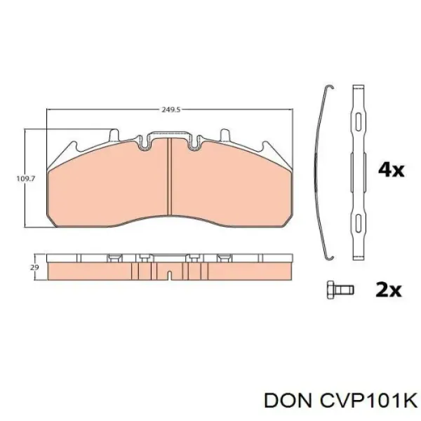 Pastillas de freno 7423149533 Renault (RVI)