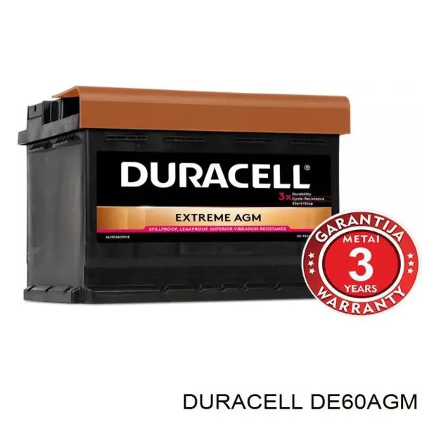 Batería DE60AGM Duracell
