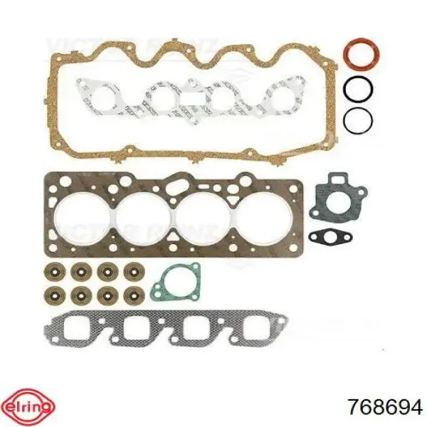 Juego de juntas superiores de motor D3145300 Glaser