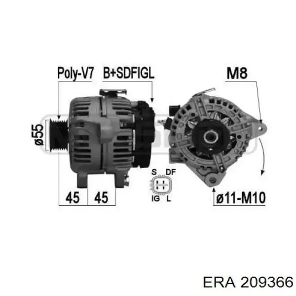 Alternador 209366 ERA