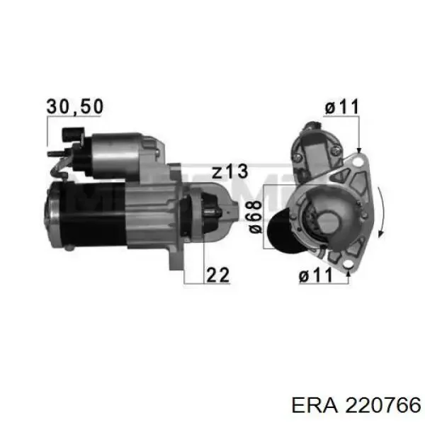 Motor de arranque 12680618 Opel