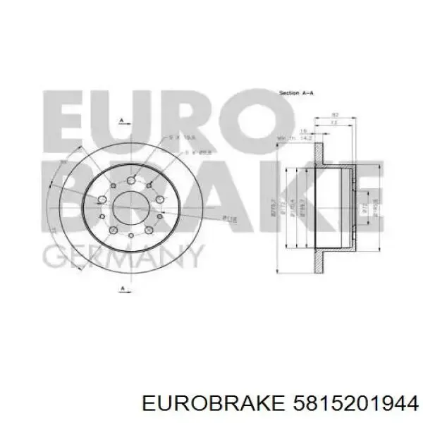 Disco de freno trasero Fiat Ducato 3 250