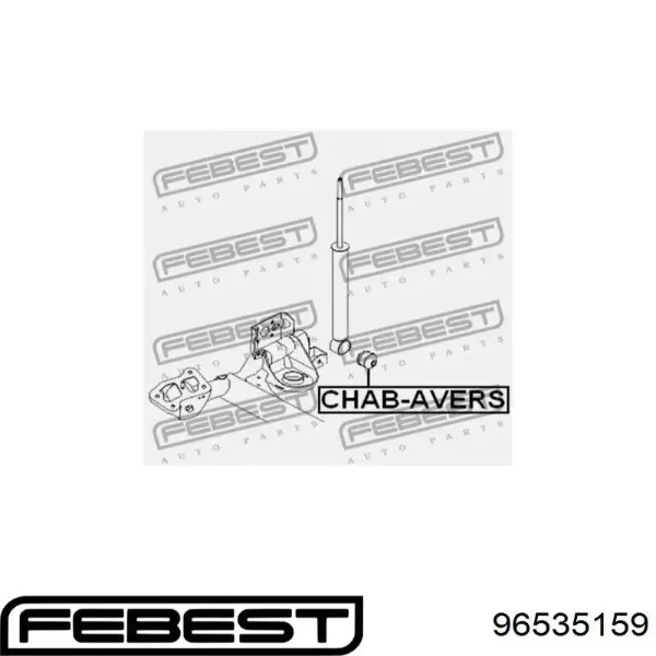 Silentblock amortiguador trasero P96535159 Parts-Mall