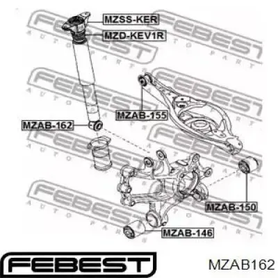 Silentblock de amortiguador trasero Mazda CX-5 1 KE, GH