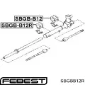 Buje de fijación izquierdo de la cremallera de dirección Subaru Forester S10, SF