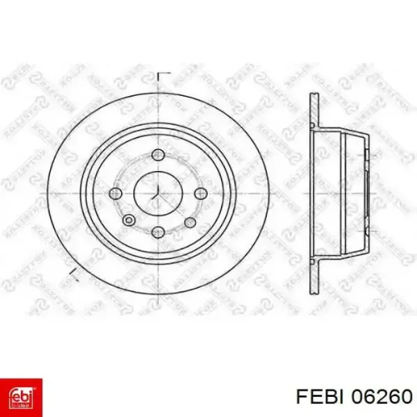 Disco de freno trasero Opel Astra 51, 52, F35, M35