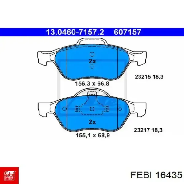 Pastillas de freno delanteras Renault Laguna 2 BG0, BG1