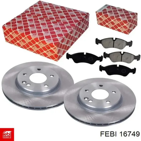 febi bilstein 116049 pastiglie freno (anteriore) - set di 4 pastiglie disco