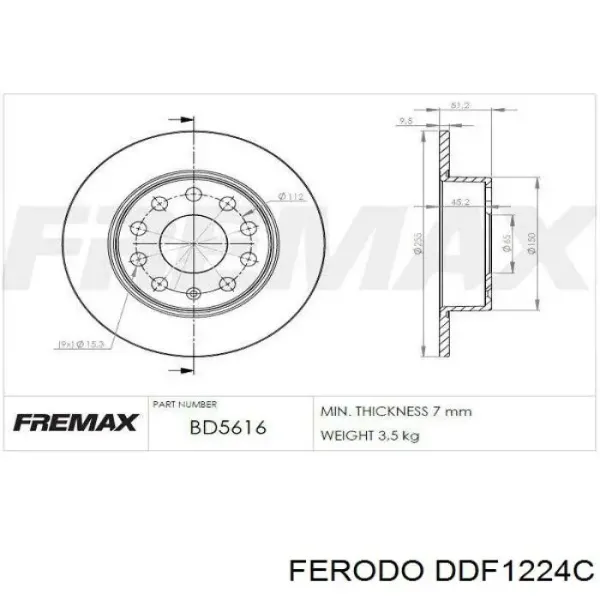 Disco de freno trasero Volkswagen Jetta 6 162, 163, AV3, AV2, AY2, AY3
