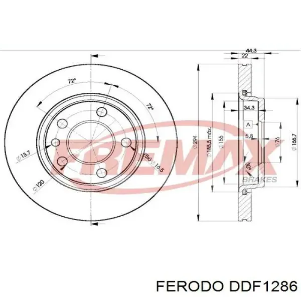 Disco de freno trasero Volkswagen Transporter 7HB, 7HJ, 7EB, 7EJ
