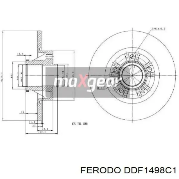 Disco de freno trasero Renault Trafic 2 FL