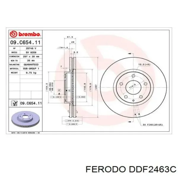 Freno de disco delantero Mazda CX-5 1 KE, GH