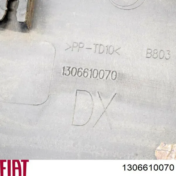 Moldura de salpicadera trasera derecha 1306610070 Fiat/Alfa/Lancia