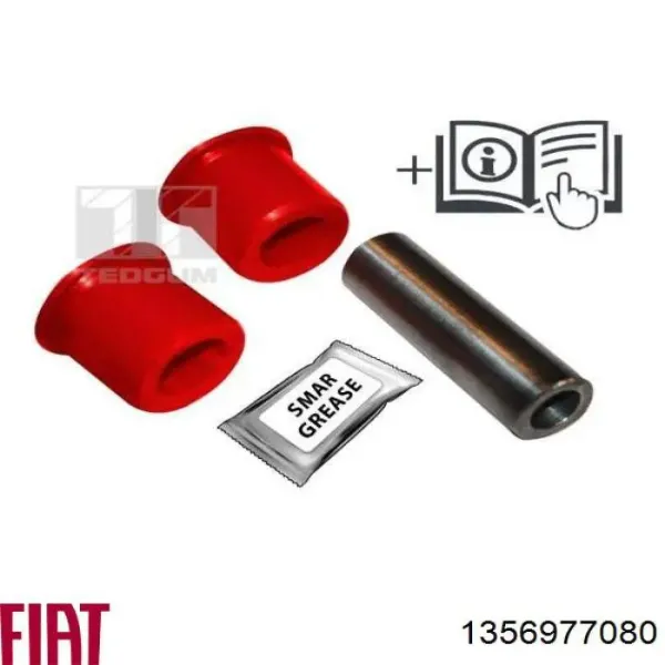 Silentblock delantero de ballesta trasera 1356977080 Fiat/Alfa/Lancia