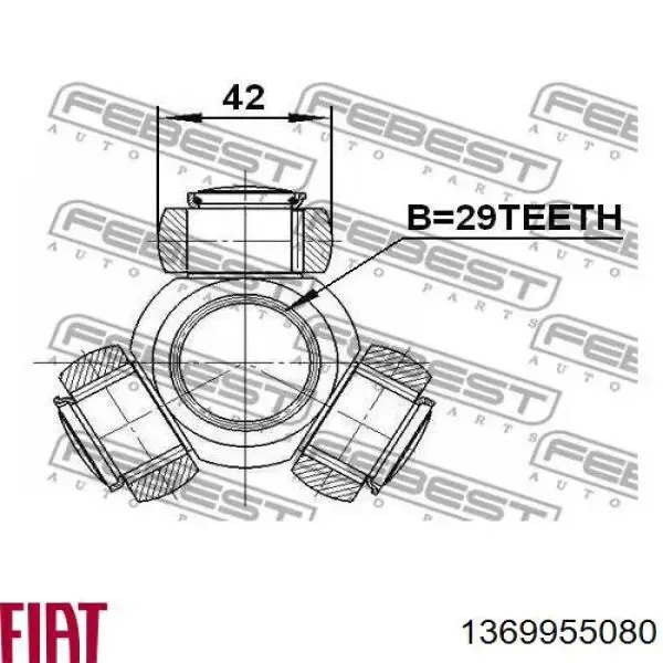 Junta homocinética interna delantera derecha 1369955080 Fiat/Alfa/Lancia