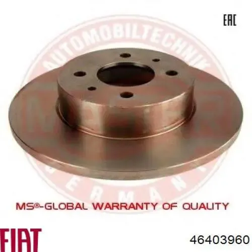 Disco de freno trasero 46403960 Fiat/Alfa/Lancia
