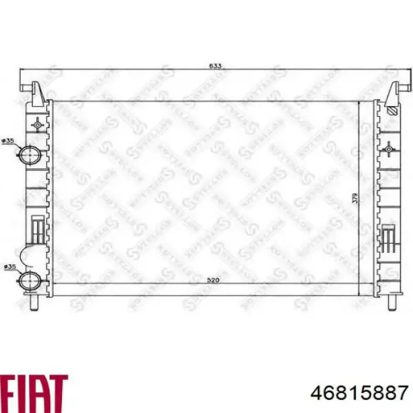 Radiador 46815887 Fiat/Alfa/Lancia