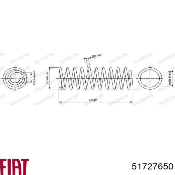 Muelle 51727650 Fiat/Alfa/Lancia