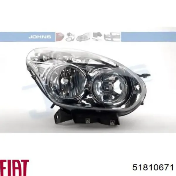 Faro derecho 51810671 Fiat/Alfa/Lancia