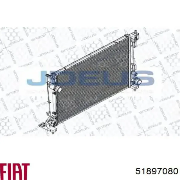 Radiador 51897080 Fiat/Alfa/Lancia
