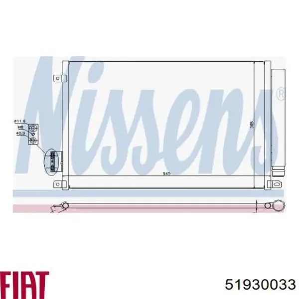 Condensador aire acondicionado Fiat 500 312