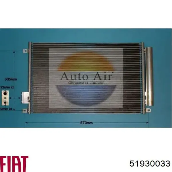 Aire acondicionado capacitor Fiat/Alfa/Lancia 51930033 precio, desde