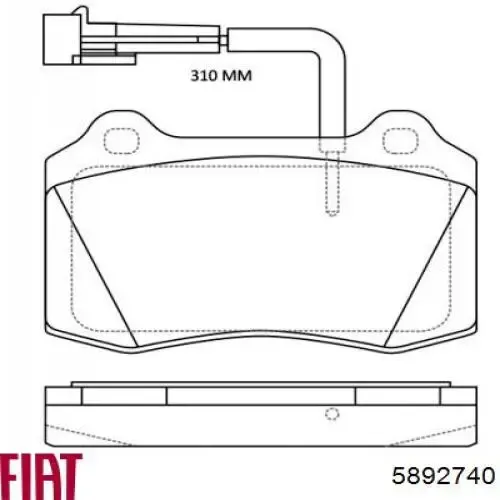 Pastillas de freno 5892740 Fiat/Alfa/Lancia