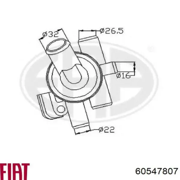 Termostato 60547807 Fiat/Alfa/Lancia