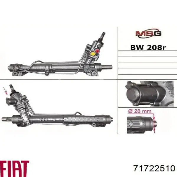 Cremallera de dirección 60616554 Fiat/Alfa/Lancia