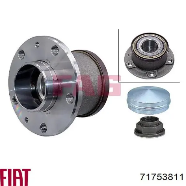 Cubo de rueda trasero Fiat Ducato 3 250