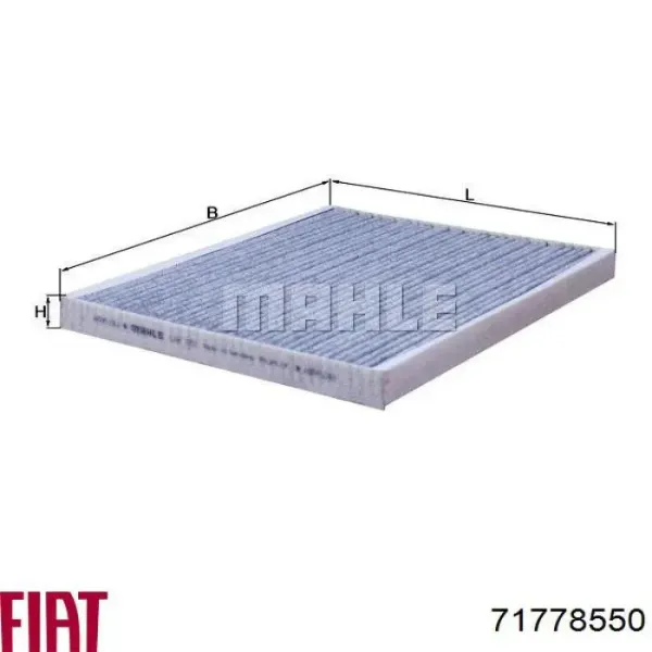 Filtro de habitáculo 71778550 Fiat/Alfa/Lancia