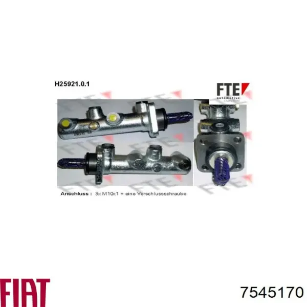Cilindro maestro de frenos 7545170 Fiat/Alfa/Lancia