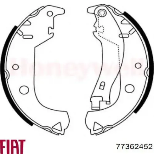 Zapatas de freno 77362452 Fiat/Alfa/Lancia