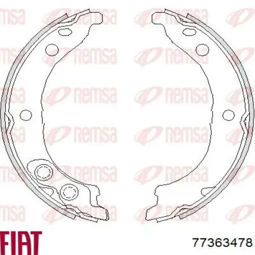 Juego de zapatas de frenos, freno de estacionamiento Fiat Ducato 2 230L
