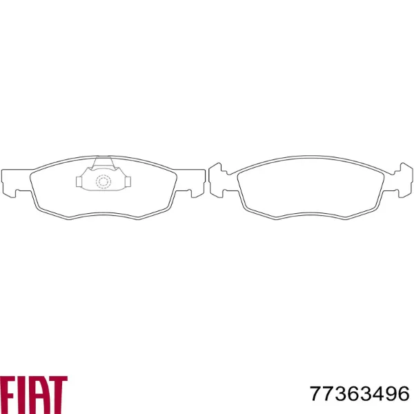Pastillas de freno 77363496 Fiat/Alfa/Lancia