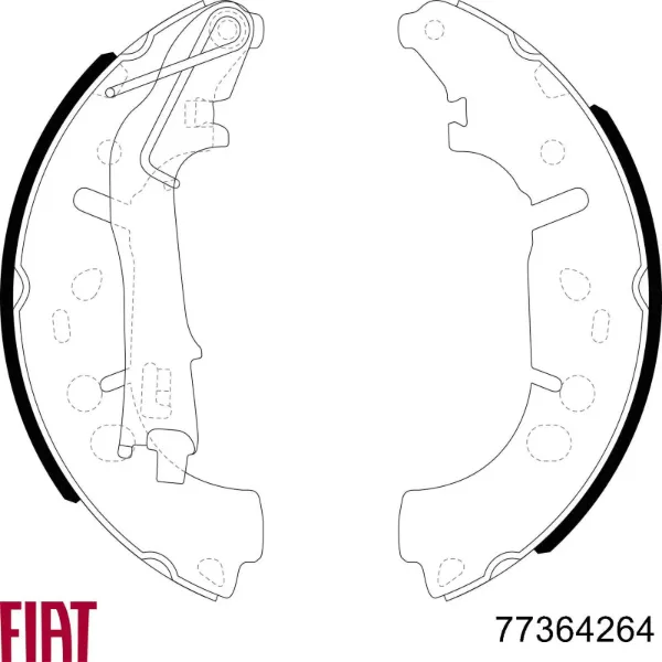 Zapatas de freno 77364264 Fiat/Alfa/Lancia