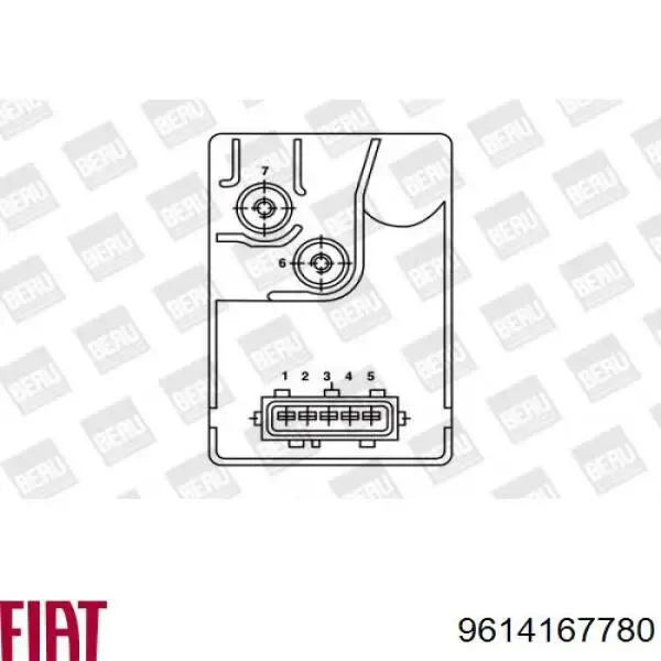 Relé de los calentadores 9614167780 Fiat/Alfa/Lancia